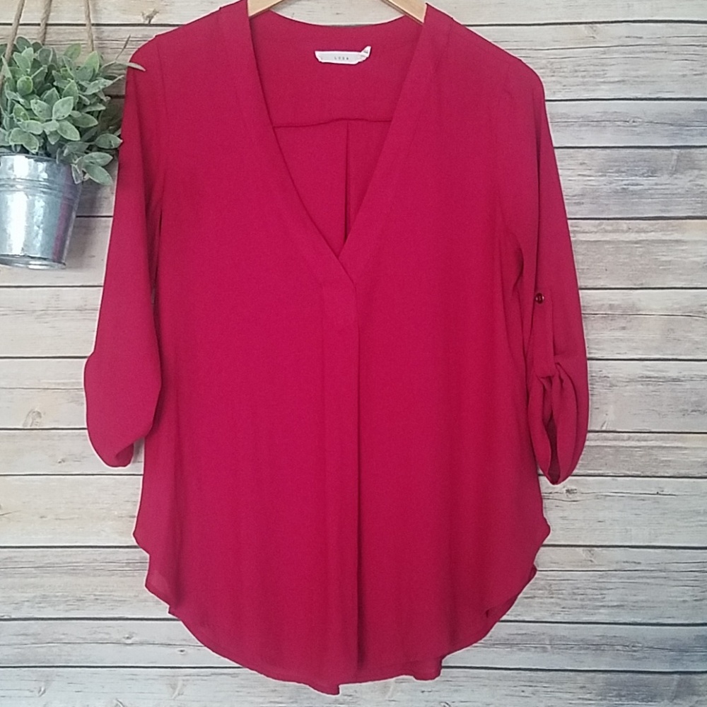 Nordstrom Lush Wine Colored Blouse